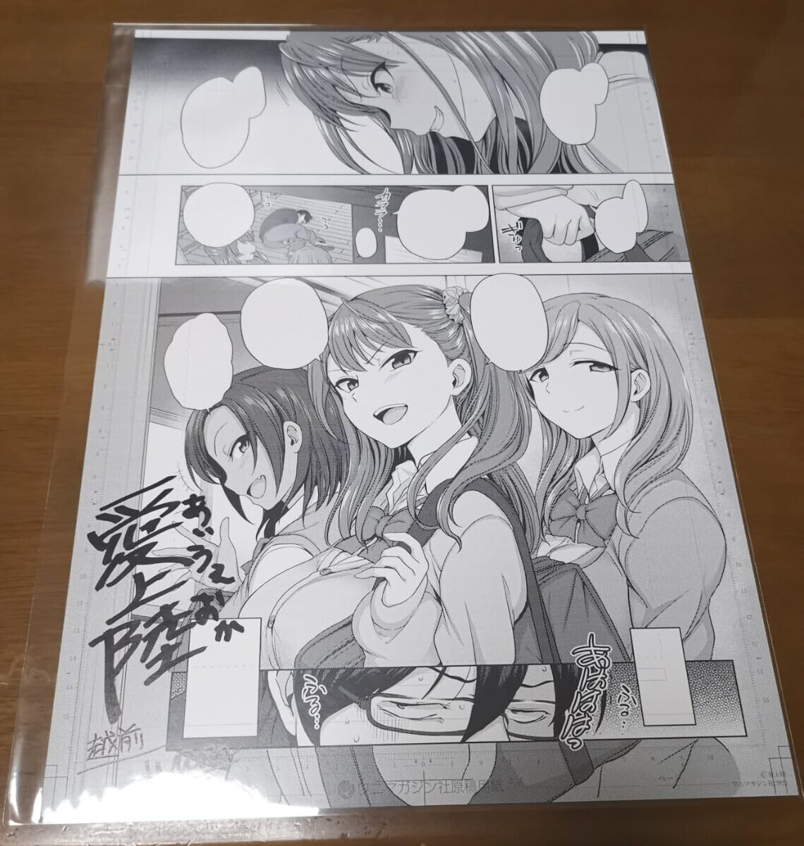 直筆サイン入り複製原稿愛上陸